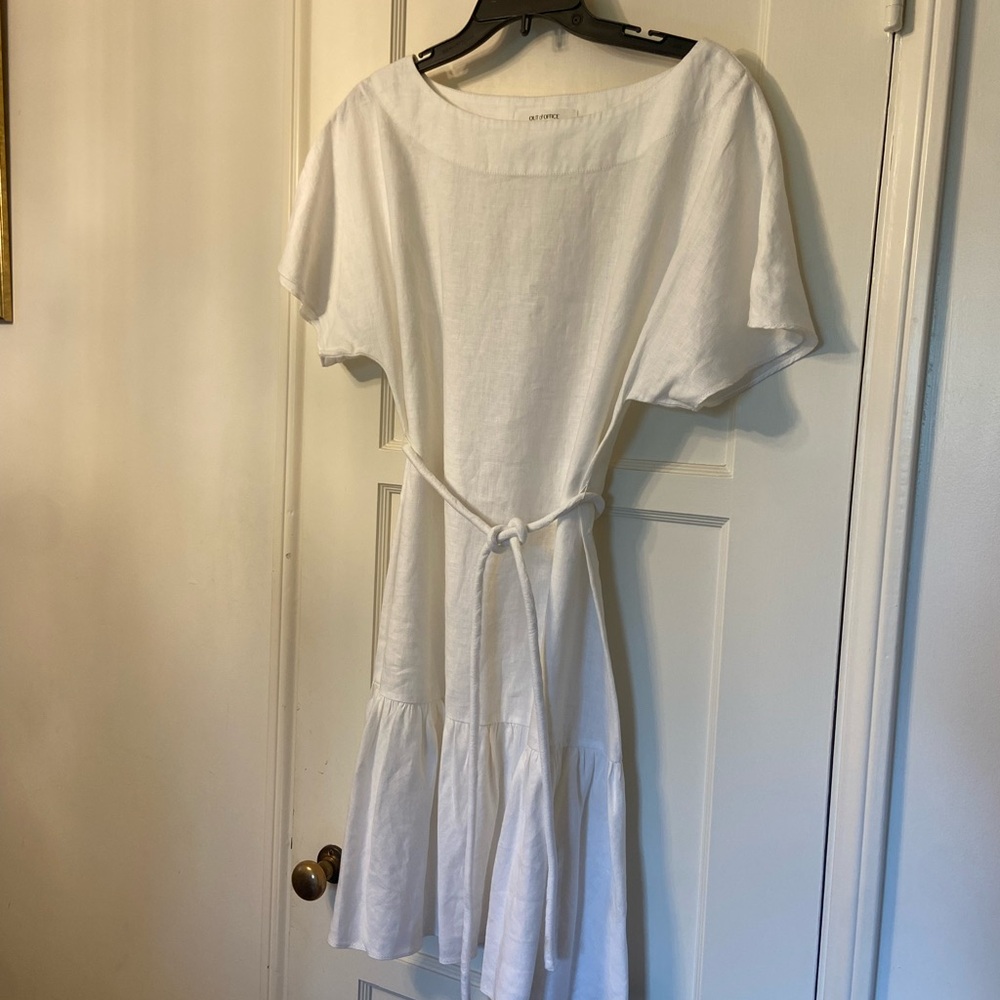 Linen Elegant White Summer Dress